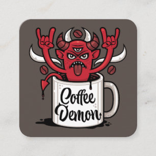 Kaffeedemon Quadratische Visitenkarte