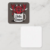 Kaffeedemon Quadratische Visitenkarte (Vorne/Hinten)