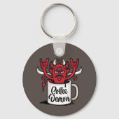Kaffeedemon Schlüsselanhänger (Vorderseite)