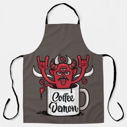 Kaffeedemon Schürze (Vorderseite)