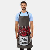 Kaffeedemon Schürze (Getragen)