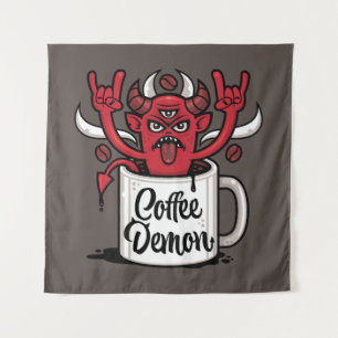 Kaffeedemon Wandteppich