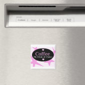 Kaffeedesign mit rosa Sternen Magnet (In Situ (Geschirrspüler))