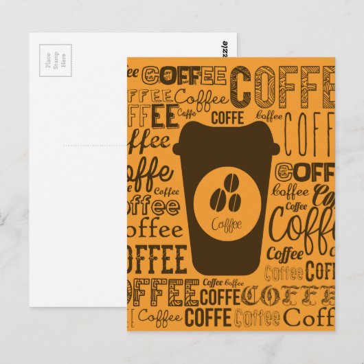 Kaffeedesign Postkarte (Vorne/Hinten)