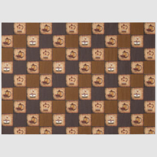 Kaffeedesign Rustikales Dekoupage Muster Seidenpapier