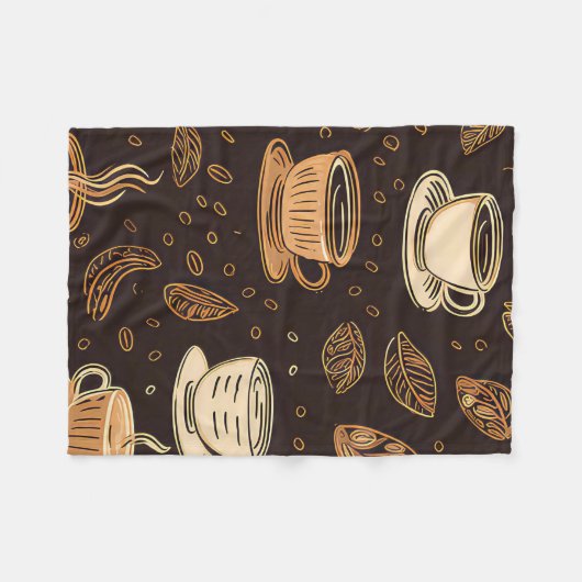 Kaffeedesigndecke Fleecedecke (Vorderseite (Horizontal))