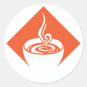 Kaffeediamant Runder Aufkleber (Vorderseite)