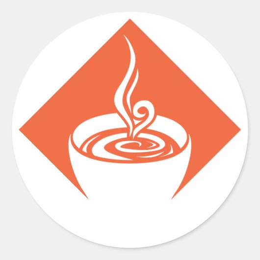 Kaffeediamant Runder Aufkleber (Vorderseite)