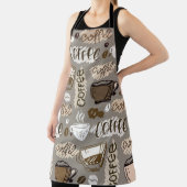 Kaffeedodeln: HandGezeichnet Muster Schürze (InSitu)