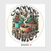 Kaffeedokument Aufkleber (Blatt)