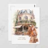 Kaffeeeinladung Postkarte (Vorne/Hinten)