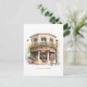 Kaffeeeinladung Postkarte (Stehend Vorderseite)