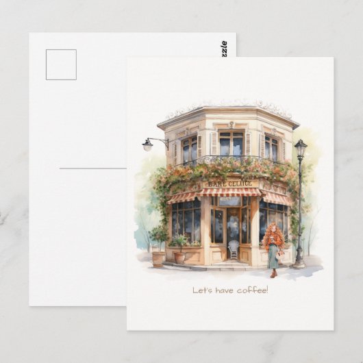 Kaffeeeinladung Postkarte (Vorne/Hinten)