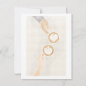 Kaffeeeinladung Waterclour Plakatkarte RSVP Karte (Rückseite)