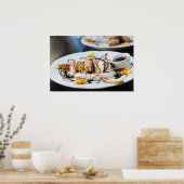 Kaffeeeis mit Schokoladensirup Poster (Küche)