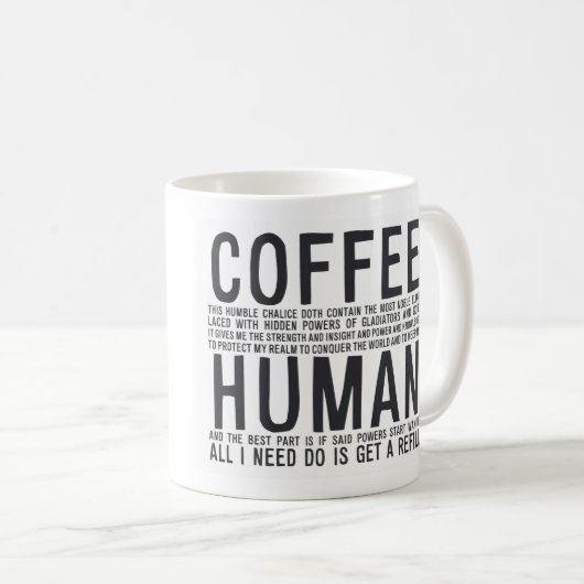 Kaffeeelixiergladiator-Powerstärke MA019 Kaffeetasse (VorderseiteRechts)