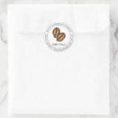 Kaffeeextrakt Modernes Label Runder Aufkleber (Tasche)