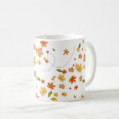Kaffeefall-Tasse mit blühenden Blätter Kaffeetasse (VorderseiteRechts)