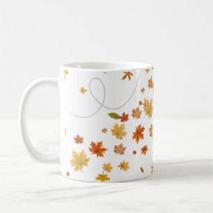 Kaffeefall-Tasse mit blühenden Blätter Kaffeetasse