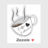 Kaffeefanusiast (Ästhetische Kaffeecup Liebhaber) Aufkleber (Blatt)