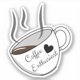 Kaffeefanusiast (Ästhetische Kaffeecup Liebhaber) Aufkleber