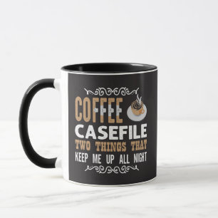 Kaffeefiles Zwei Dinge Behielt mich auf Detektiv Tasse