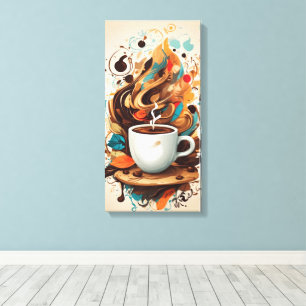 Kaffeefluss Art Leinwanddruck