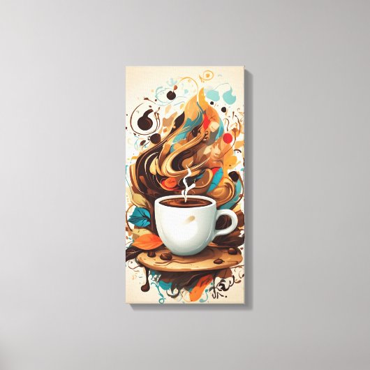 Kaffeefluss Art Leinwanddruck (Vorderseite)