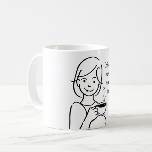 Kaffeefrau Kaffeetasse (Vorderseite Links)