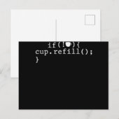 Kaffeefüllstands-Intelligente-Code-Software-Entwic Postkarte (Vorne/Hinten)