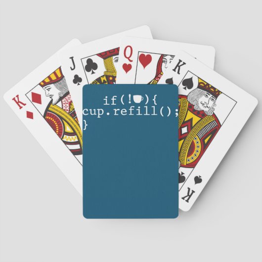 Kaffeefüllstands-Intelligente-Code-Software-Entwic Spielkarten (Rückseite)
