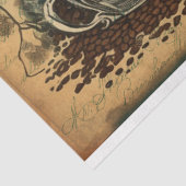 Kaffeegedrehtes "ephemera collage Tissue" Seidenpapier (Ausschnitt)