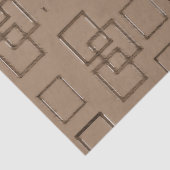 Kaffeegefärbtes Quadratmuster Seidenpapier (Detail)