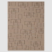 Kaffeegefärbtes Quadratmuster Seidenpapier (Vorderseite)
