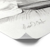 Kaffeegefühlter realistischer, detaillierter Bleis Poster (Ecke)