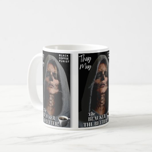 Kaffeegenuss - Schwarzer Kaffee immer am besten Kaffeetasse (Vorderseite Links)