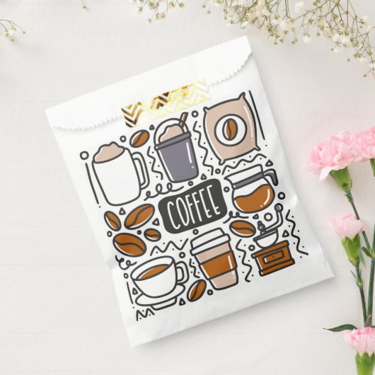 Kaffeegeschenktüte, Café Latte Espresso Geschenktütchen (Versiegelt)
