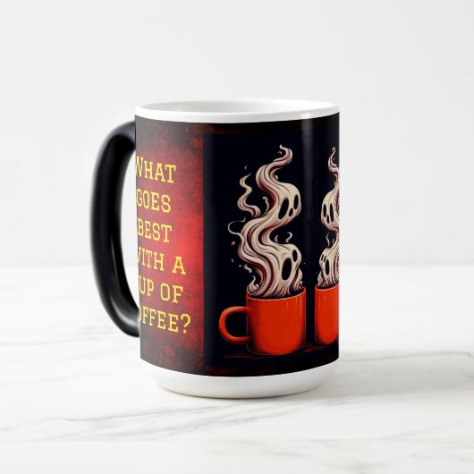 Kaffeegesichter Verwandlungstasse (Vorderseite Links)