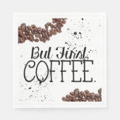 Kaffeegesichtspapier Napkin Serviette (Vorderseite)