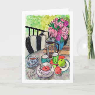 Kaffeegestaltungstisch Karte