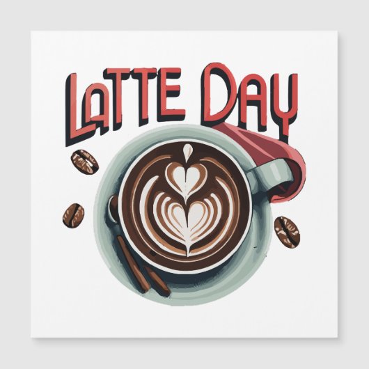 Kaffeegetränke Magnetkarte (Vorderseite)
