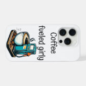 kaffeegetriebene Mädchenhaftigkeit iPhone Hülle (Rückseite (Horizontal))