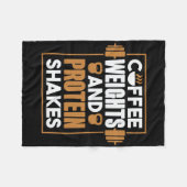 Kaffeegewicht und Eiweißshakes Fleecedecke (Vorderseite (Horizontal))