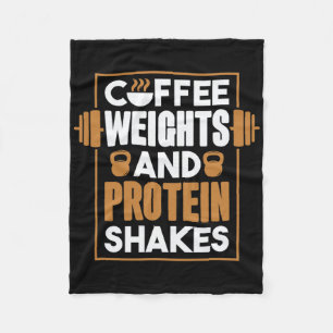 Kaffeegewicht und Eiweißshakes Fleecedecke