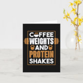 Kaffeegewicht und Eiweißshakes Karte (Gelbe Blume)