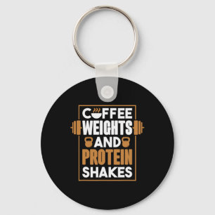 Kaffeegewicht und Eiweißshakes Schlüsselanhänger