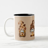 Kaffeegomes Brown Tan Niedlich Trendy Woodland Zweifarbige Tasse (Links)