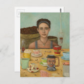 Kaffeegöttin Postkarte (Vorne/Hinten)