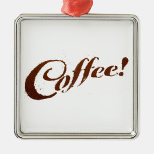 Kaffeegrund Kaffee - Quadratisches Ornament Aus Metall