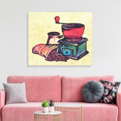 Kaffeehandbügel Leinwanddruck (Insitu (Wohnzimmer))